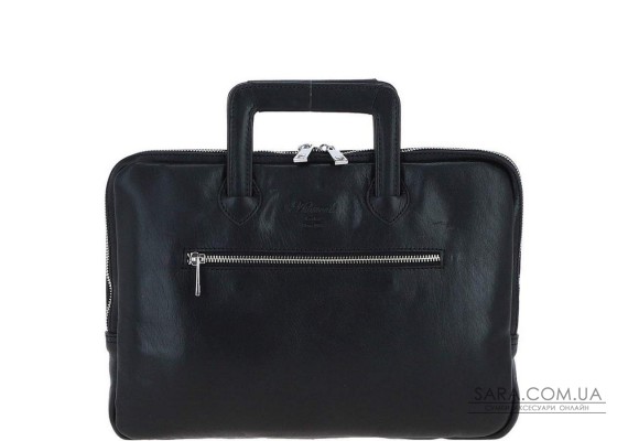 Сумка чоловіча для ноутбука 13 Ashwood PL45 Black (Чорний)
