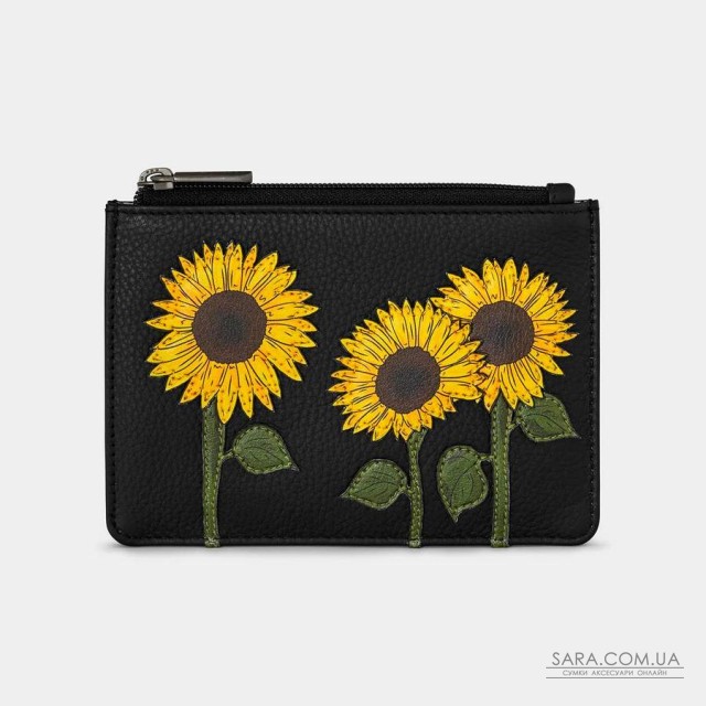 Женский кожаный кошелек Yoshi Y1321 Sunflowers (Black) Женский кожаный кошелек Yoshi Y1321 Sunflowers (Black)