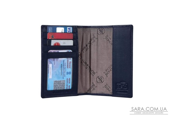 Кожаная обложка для паспорта Hammonds Flycatcher PH602 Croc Blue (Синий)