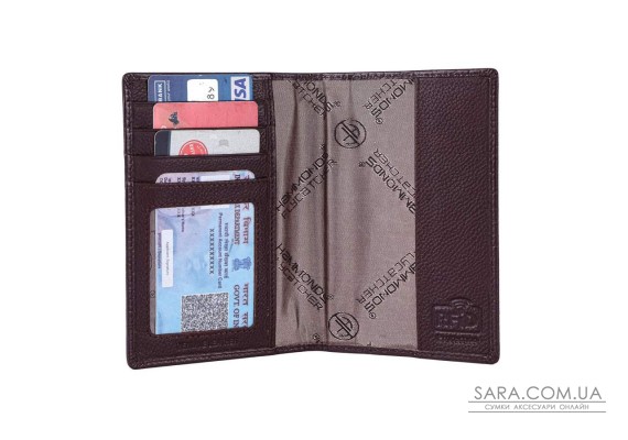 Кожаная обложка для паспорта Hammonds Flycatcher PH602 Croc Brown (Коричневый)