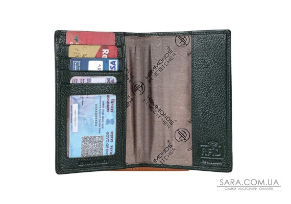 Кожаная обложка для паспорта Hammonds Flycatcher PH602 Green (Зеленый)