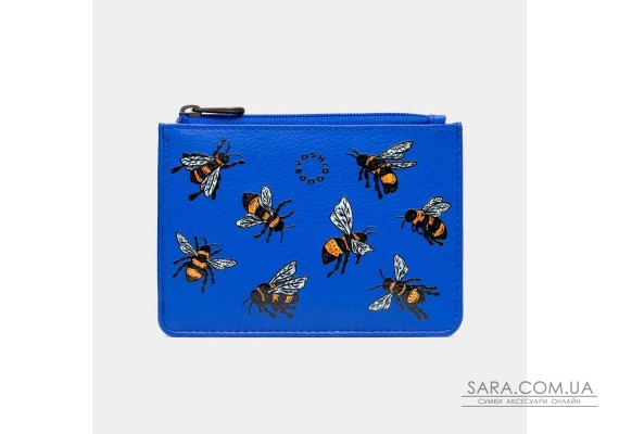 Женский кожаный кошелек Yoshi Y1321 Sweet Bees (Blue)