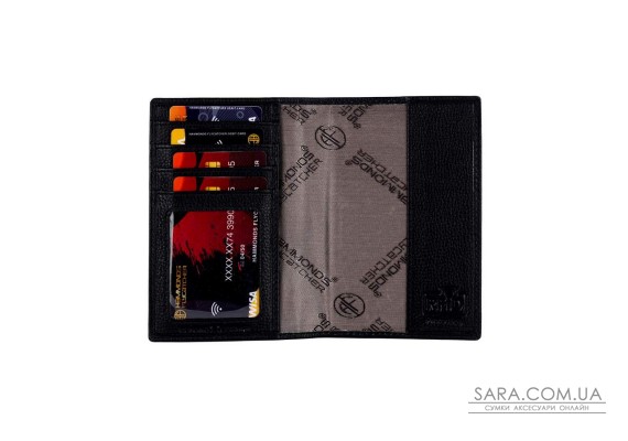 Кожаная обложка для паспорта Hammonds Flycatcher PH602 Nappa Black (Черный)