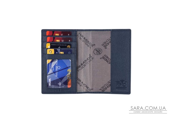 Кожаная обложка для паспорта Hammonds Flycatcher PH602 Prus Blue (Синий)