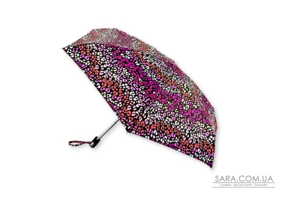 Женский мини зонт Fulton L501 Tiny-2 Funky Leopard (Розовый леопард)