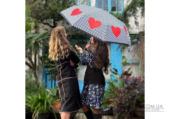 Зонт женский Fulton L354-041697 Minilite-2 Love Heart Spot (Сердца)