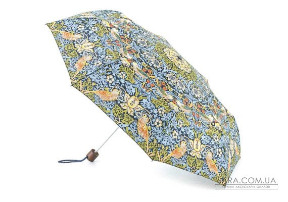 Зонт женский Fulton L907-040669 Morris & Co. Minilite-2 UV Strawberry Thief (Клубничный воришка)