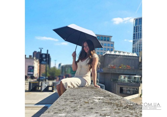 Зонт женский Fulton L924-040065 Parasoleil-2 UV Blue Chambray (Синий)