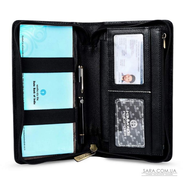 Дорожный кожаный портмоне Hammonds Flycatcher PH601 Black (Черный) Дорожный кожаный портмоне Hammonds Flycatcher PH601 Black (Черный)