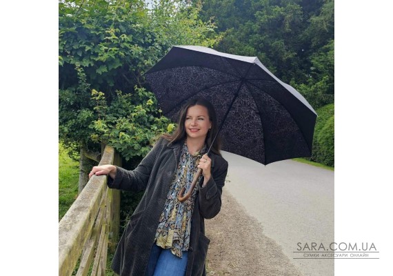 Зонт-трость женский Fulton L936-040706 Morris & Co Hampstead UV Strawberry Thief Graphite