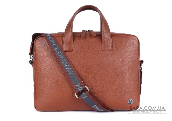 Шкіряна сумка для ноутбука 14 Brampton London Maven Tan (Рудий)