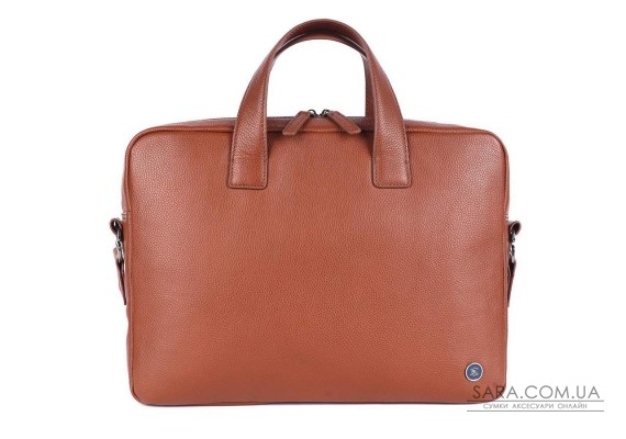 Шкіряна сумка для ноутбука 14 Brampton London Maven Tan (Рудий)