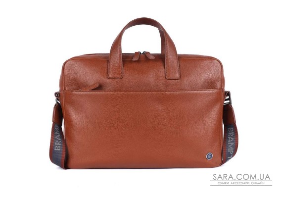 Шкіряна сумка для ноутбука 15,6 Brampton London Commandeer Tan (Рудий)