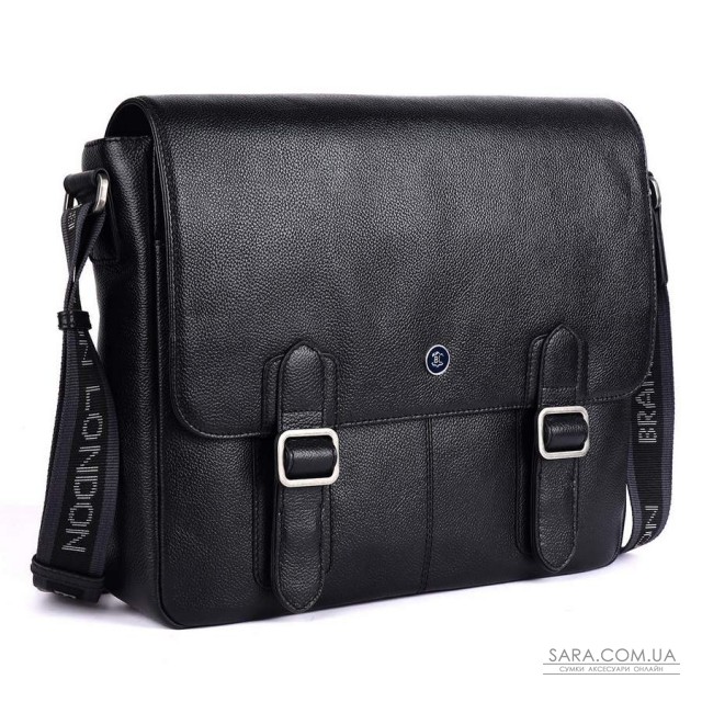 Кожаная сумка мессенджер для ноутбука 14 Brampton London Emissary Black (Черный) Кожаная сумка мессенджер для ноутбука 14 Brampton London Emissary Black (Черный)