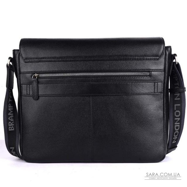 Кожаная сумка мессенджер для ноутбука 14 Brampton London Emissary Black (Черный) Кожаная сумка мессенджер для ноутбука 14 Brampton London Emissary Black (Черный)