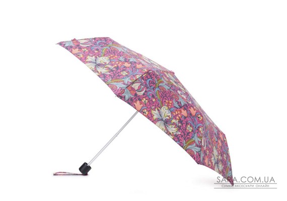 Женский зонт Fulton L907-041819 Morris & Co. Minilite-2 UV Golden Lily Pink