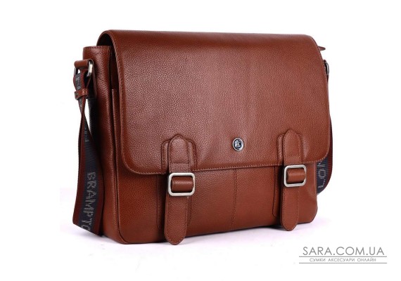 Кожаная сумка мессенджер для ноутбука 14 Brampton London Emissary Tan (Рыжий)