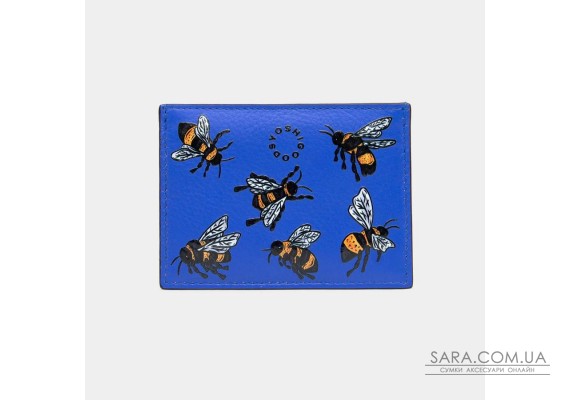 Шкіряний кардхолдер Yoshi Y1218 (Blue Sweet Bees)