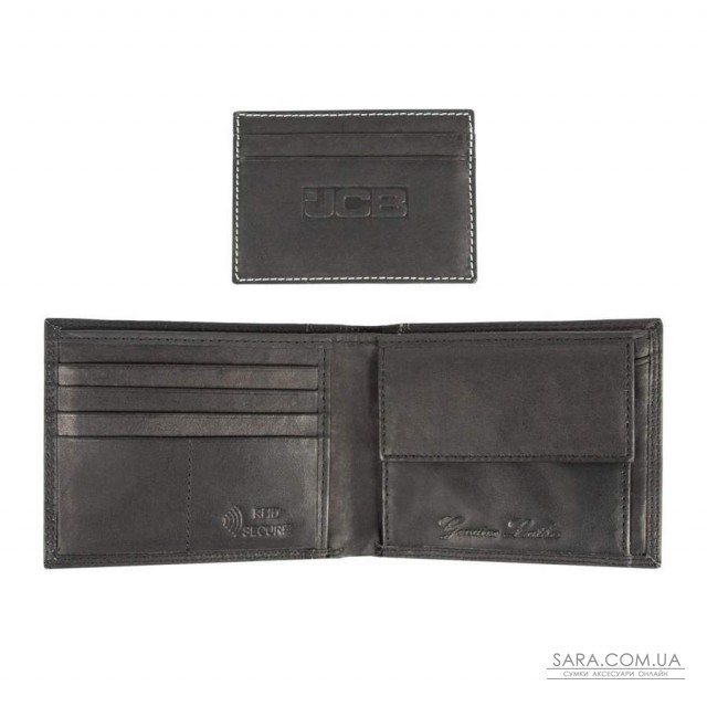 Кошелек кожаный мужской JCB NC52MN Black (Черный) Кошелек кожаный мужской JCB NC52MN Black (Черный)