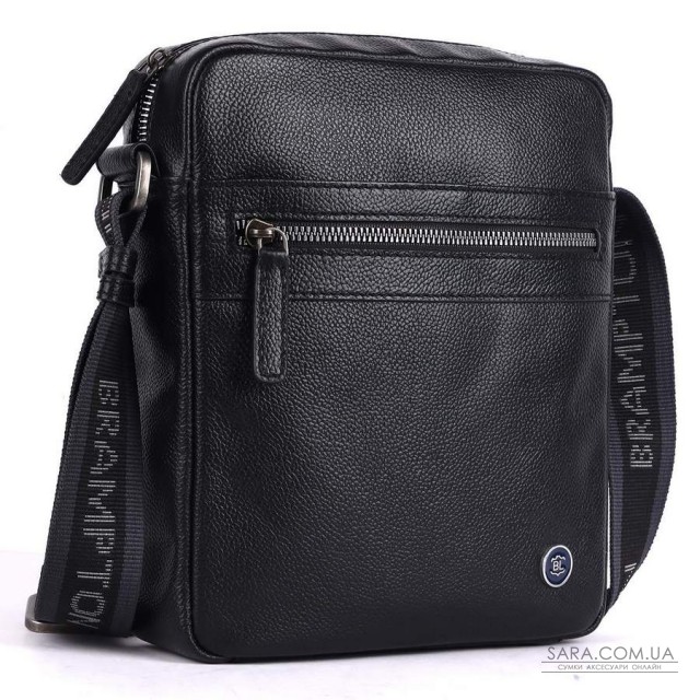Мужская кожаная сумка через плечо Brampton London Crossflow Black (Черный) Мужская кожаная сумка через плечо Brampton London Crossflow Black (Черный)
