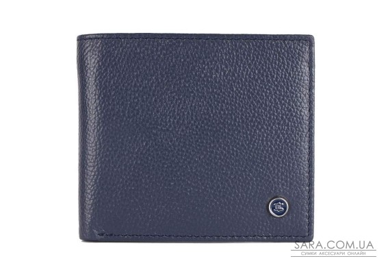 Мужской кожаный кошелек Brampton London Plutus Navy (Синий)