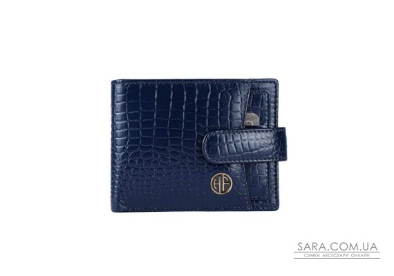 Мужской кожаный кошелек Hammonds Flycatcher HF502 Croc Blue (Синий)