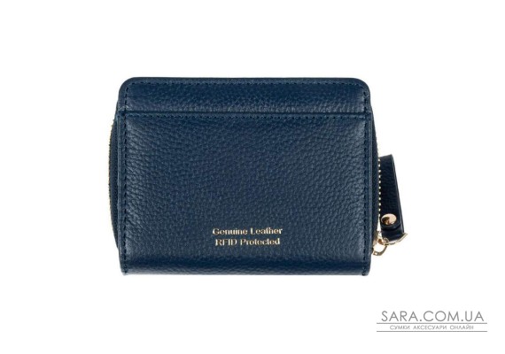 Женский кожаный кошелек Ashwood Y50 Navy (Темно-синий)