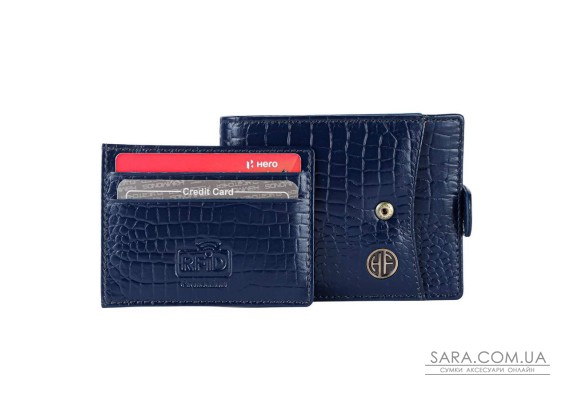 Мужской кожаный кошелек Hammonds Flycatcher HF502 Croc Blue (Синий)