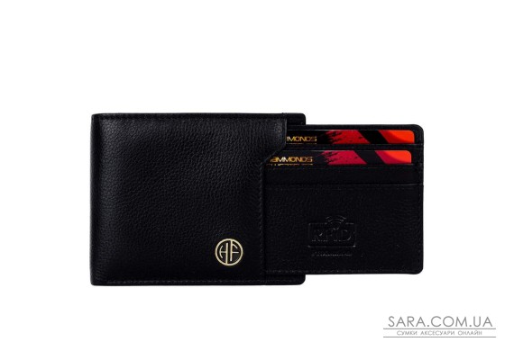 Мужской кожаный кошелек Hammonds Flycatcher HF577 Black (Черный)