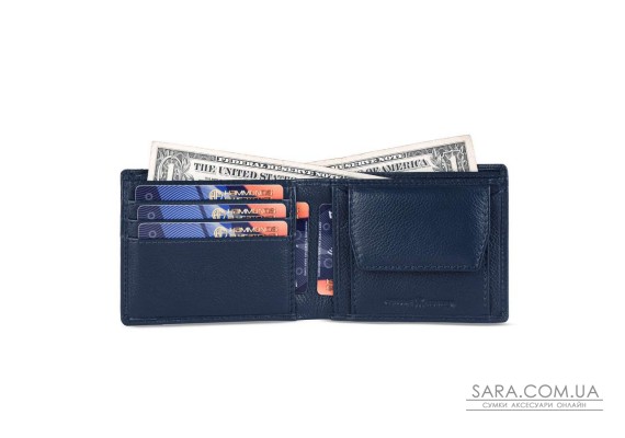 Мужской кожаный кошелек Hammonds Flycatcher HF577 Blue (Синий)