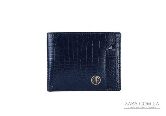 Мужской кожаный кошелек Hammonds Flycatcher HF577 Croc Blue (Синий)