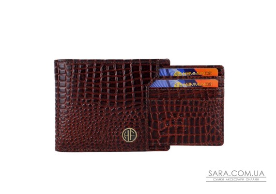 Мужской кожаный кошелек Hammonds Flycatcher HF577 Croc Brown (Коричневый)