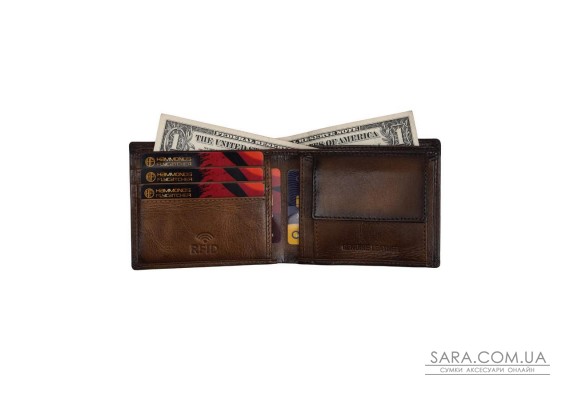 Мужской кожаный кошелек Hammonds Flycatcher HF594 Ombre Tan (Коричневый)