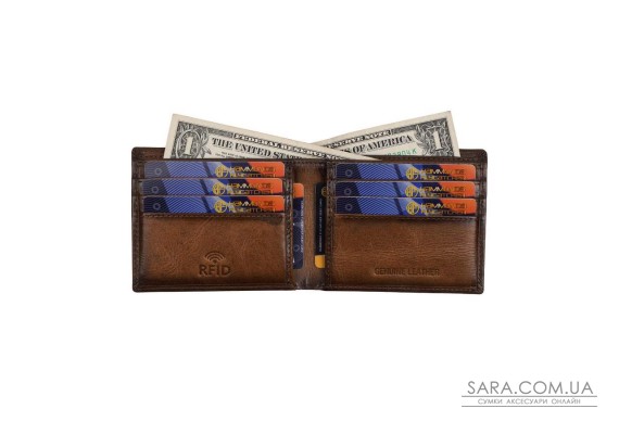 Мужской кожаный кошелек Hammonds Flycatcher HF595 Ombre Tan (Коричневый)