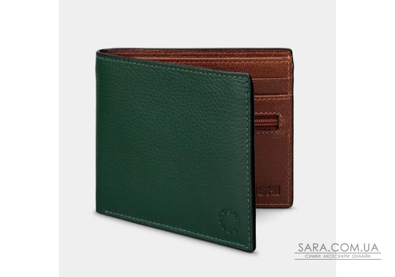 Мужской кожаный кошелек Yoshi Y2378 (Green/Brown)