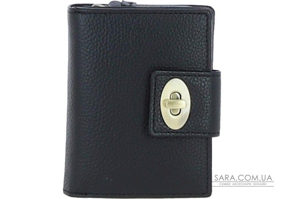 Женский кожаный кошелек Ashwood Y60 Black (Черный)