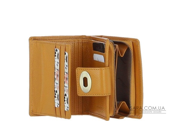 Женский кожаный кошелек Ashwood Y60 Mustard (Горчичный)