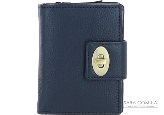 Женский кожаный кошелек Ashwood Y60 Navy (Темно-синий)