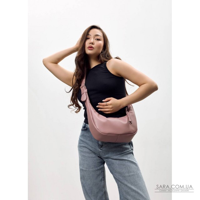 Женская сумка Sambag HOBO S розовая Женская сумка Sambag HOBO S розовая