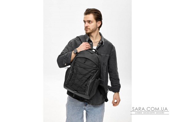 Мужской рюкзак Sambag Zard Neo черный с декором