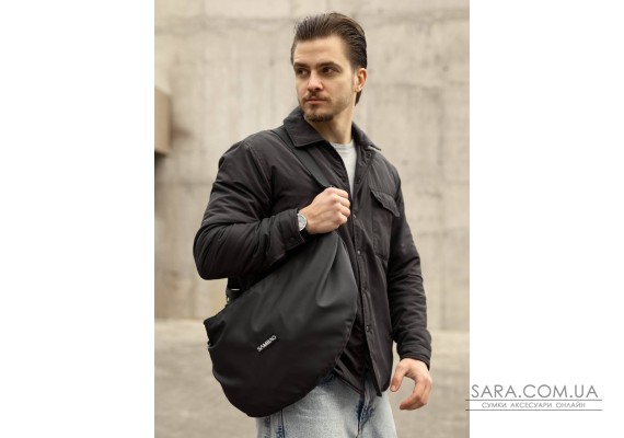 Мужская сумка Sambag HOBO Bag-glove черная тканевая