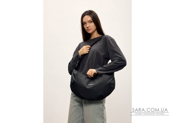 Женская сумка Sambag HOBO Bag-glove черная тканевая