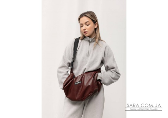 Женская сумка Sambag HOBO Bag-glove бургунди