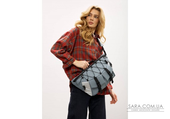 Женская сумка-бананка под ноутбук Sambag Urban Pro синяя