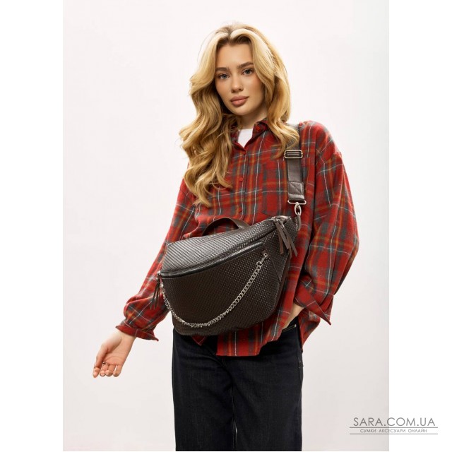 Женская кожаная сумка-бананка для ноутбука Sambag Urban Laptop Женская кожаная сумка-бананка для ноутбука Sambag Urban Laptop