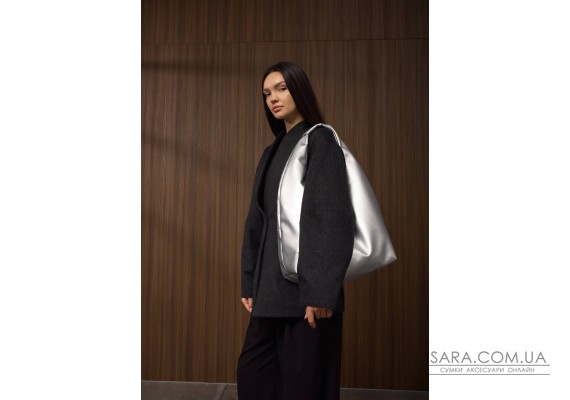 Женская сумка Sambag HOBO L серебро