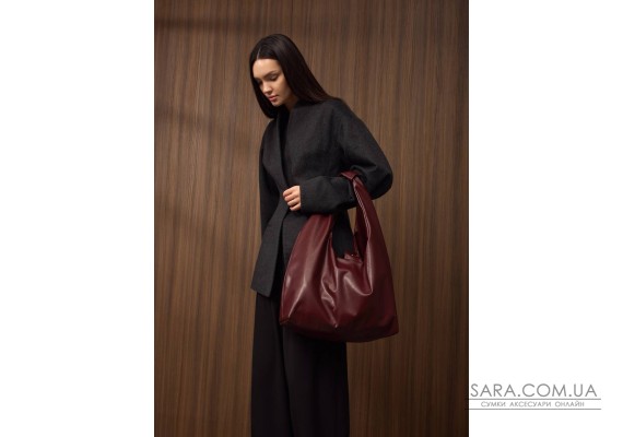 Женская сумка Sambag HOBO L бургунди.