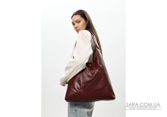 Женская сумка Sambag HOBO M бургунди.