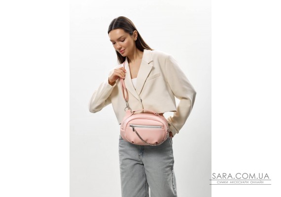 Сумка через плече женская бананка Sambag Pure пудра