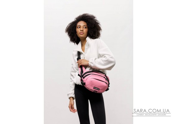 Женская сумка через плечо бананка Sambag Flex Pro розовая